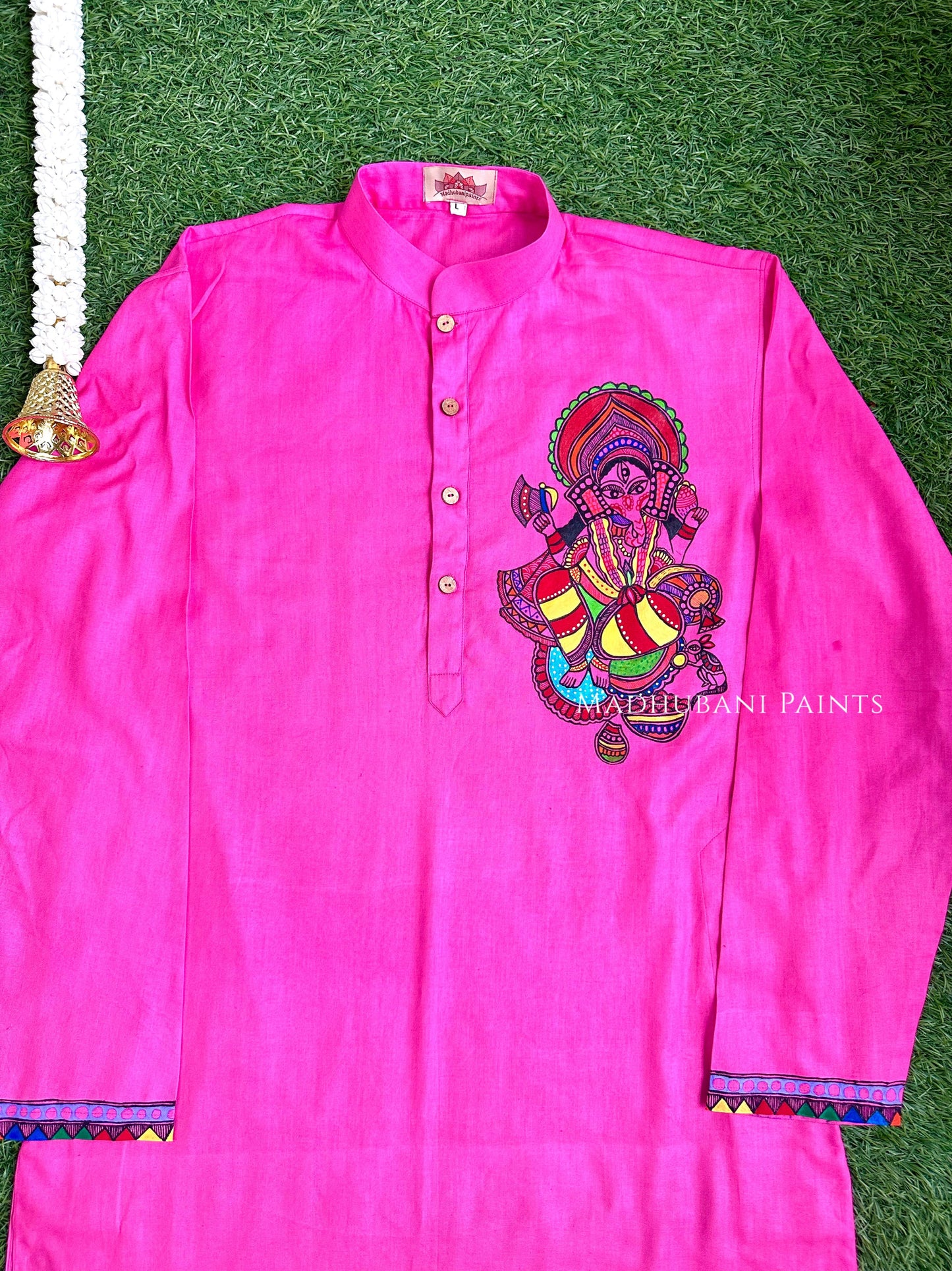 PADMANABHA SAHODARI Hand-painted Handloom Men's Cotton Kurta