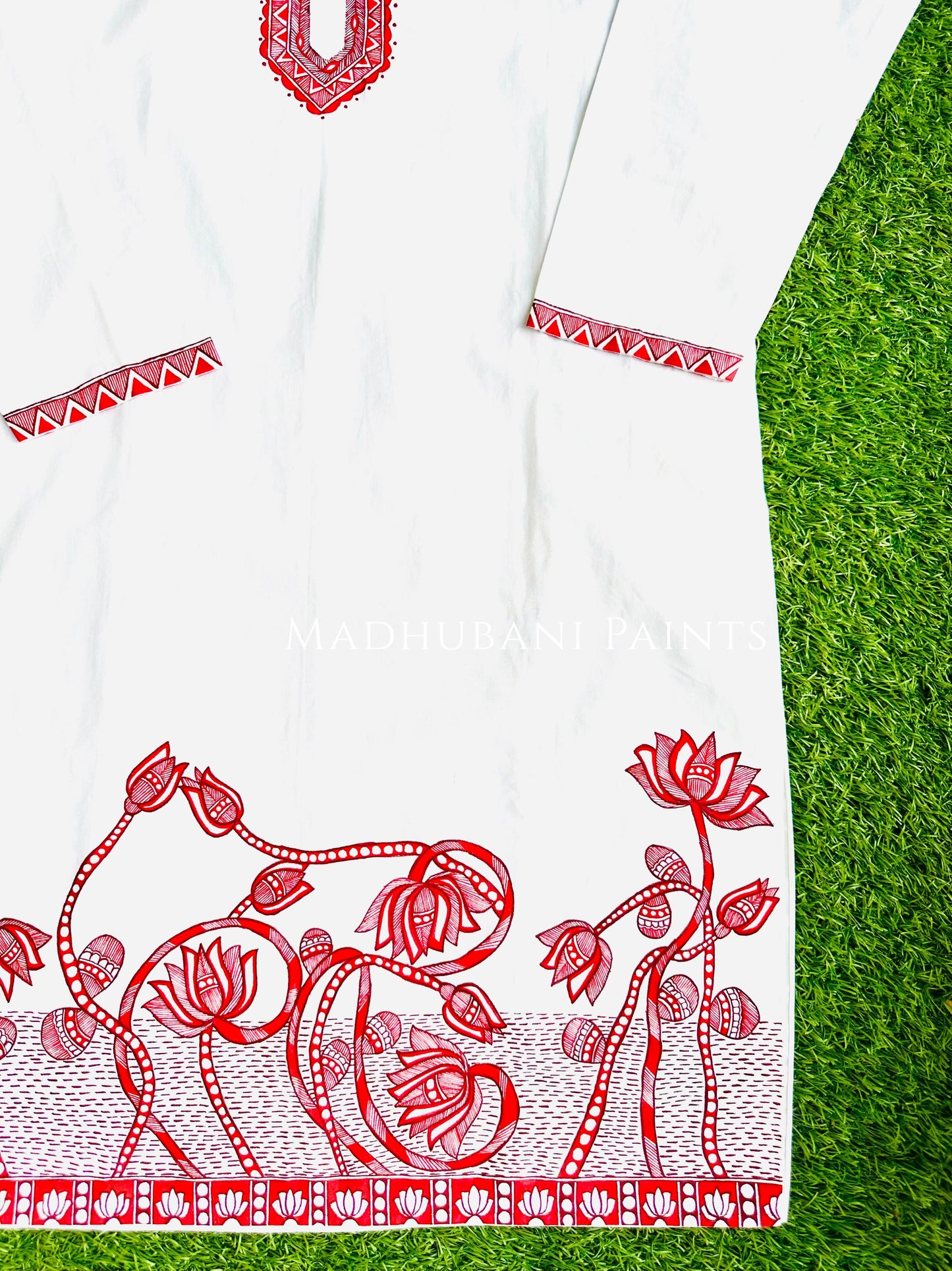 KAMALATMIKA Hand-painted Handloom Men's Cotton Kurta