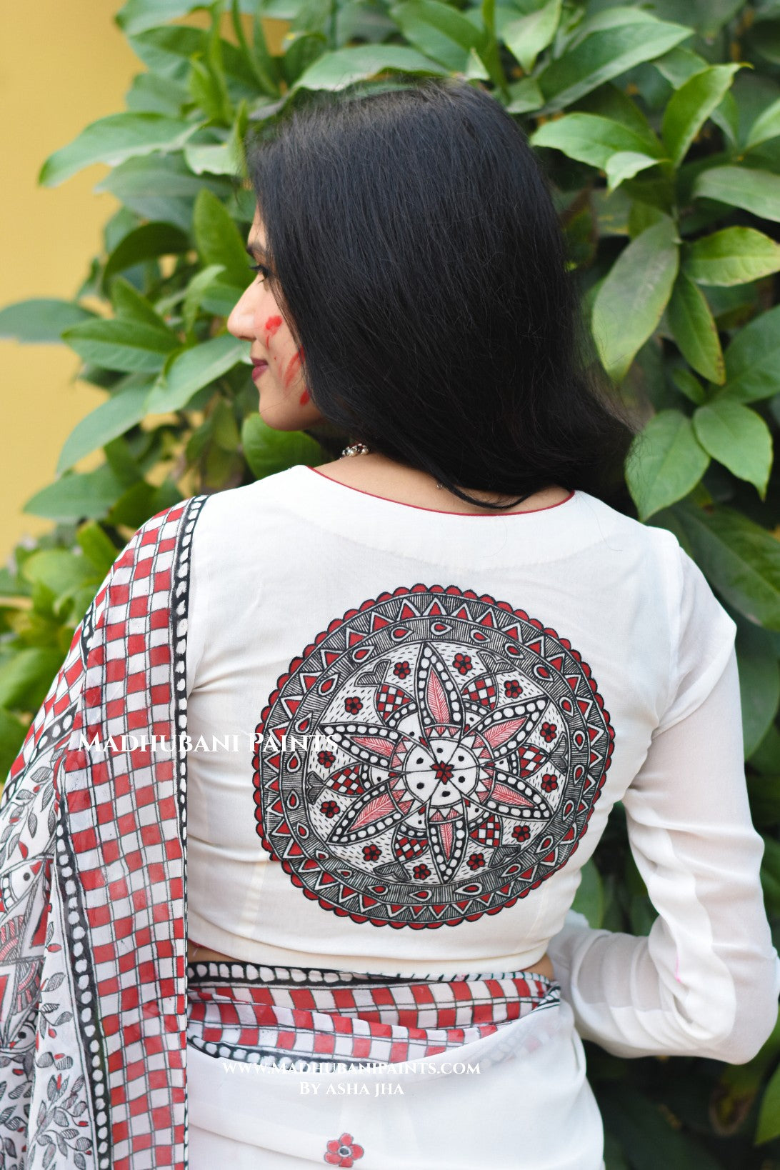 KALRAV Hand-painted Madhubani Georgette Blouse