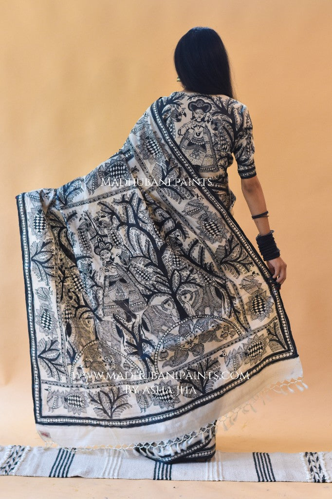 'MANMOHANA KRISHNA' Tussar Silk Saree